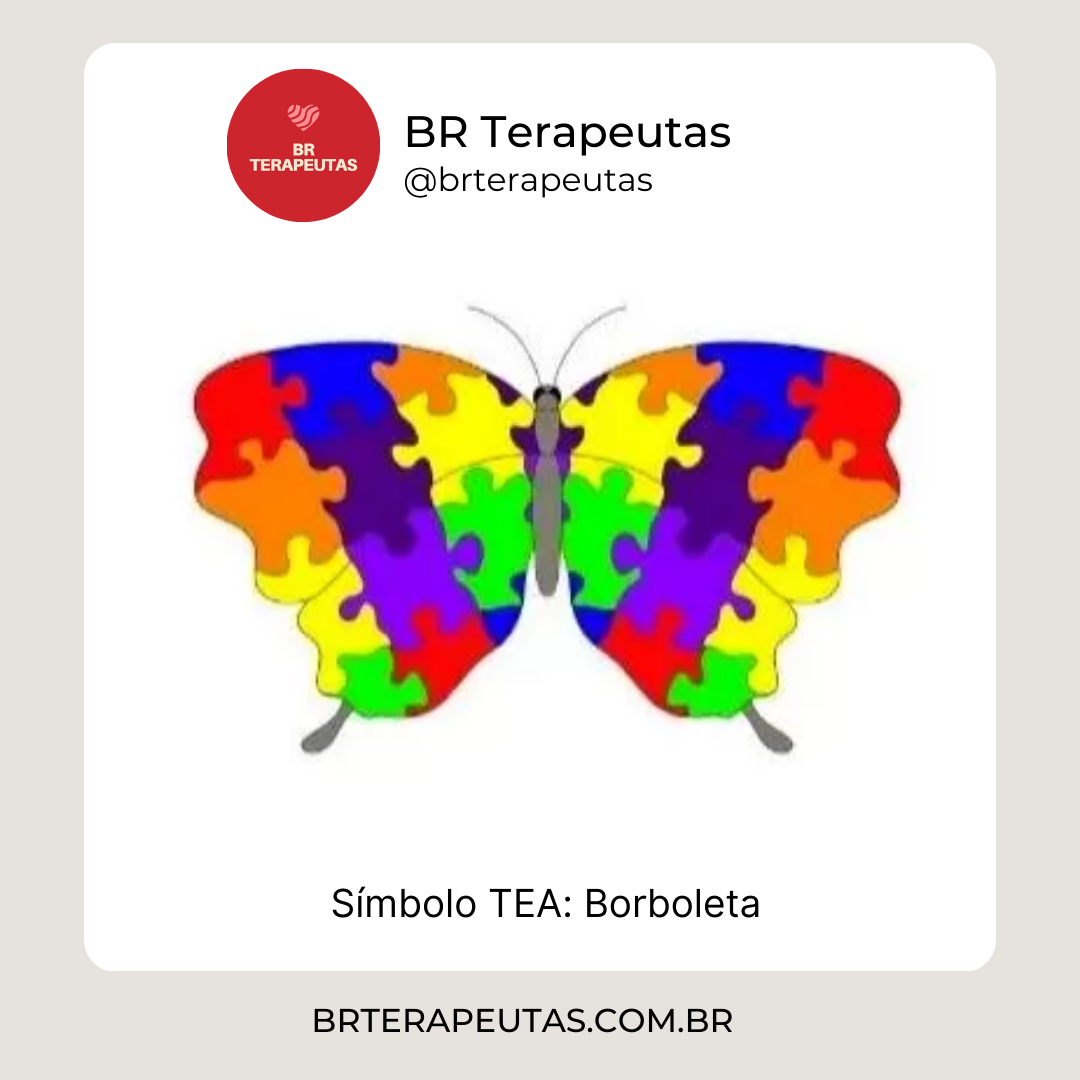 Foto do símbolo da borboleta para o autismo que é uma alternativa para pessoas que podem se sentir desconfortáveis com o simbolismo da peça do quebra-cabeça