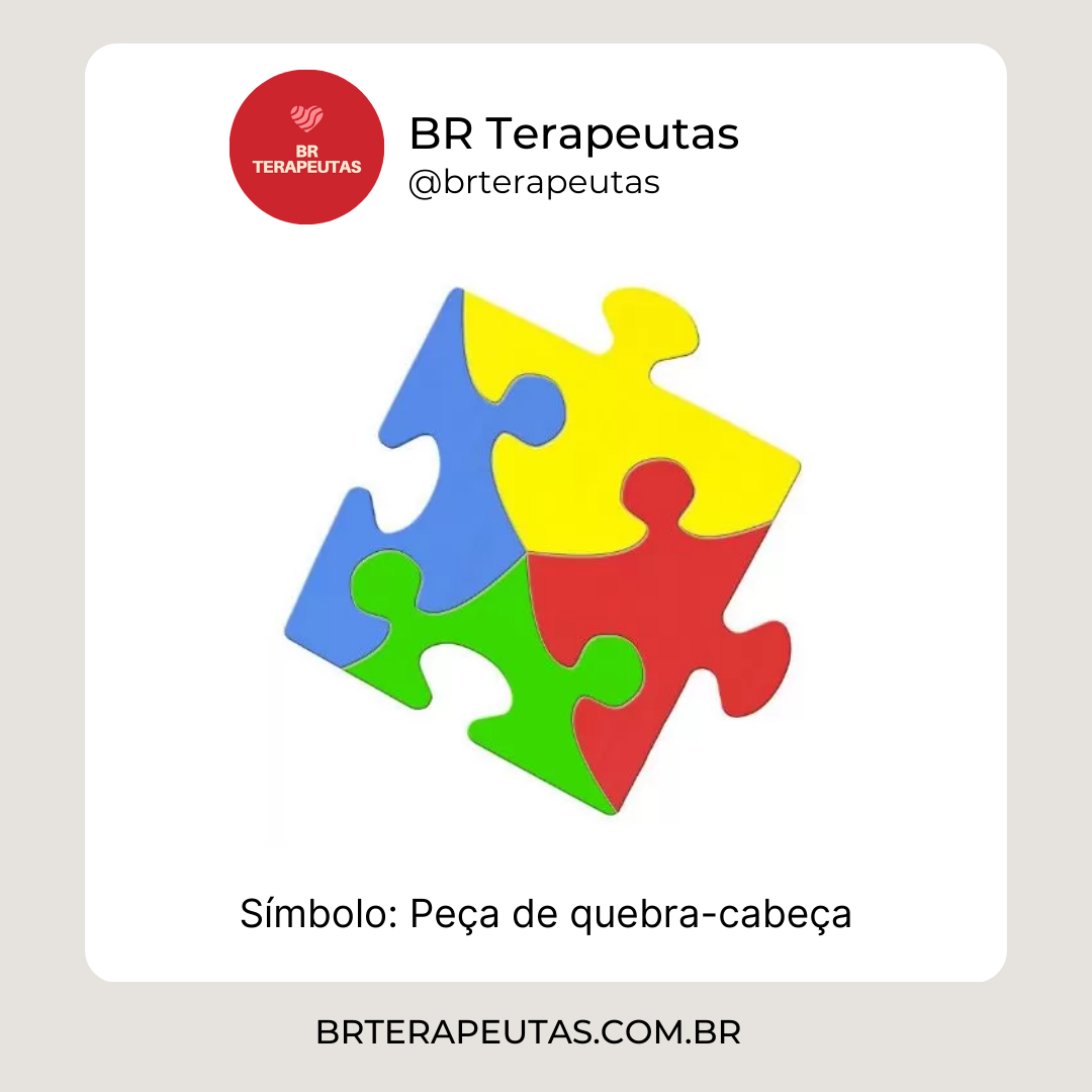 Símbolo de Peça de quebra-cabeça que representa o autismo